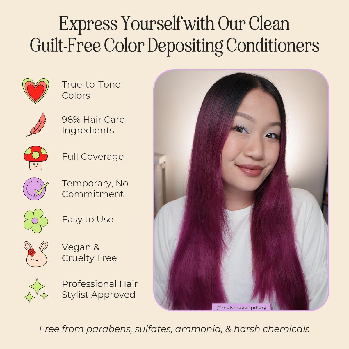 INH before-and-after photo highlights temporary color without commitment