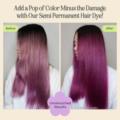 INH color-depositing conditioner jar ready to use on damp hair for quick styling