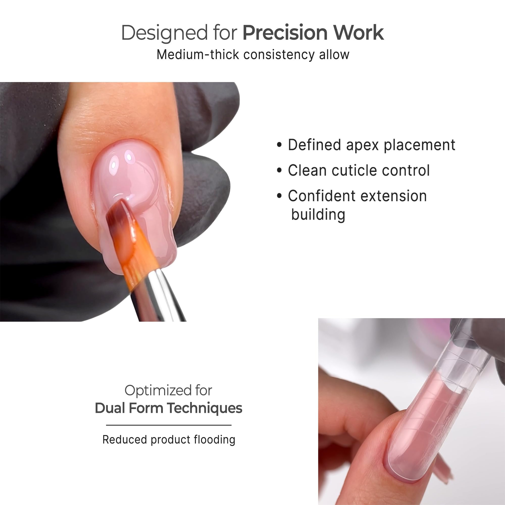 Base Elástica IN.HYPE para mejor adherencia en uñas finas Latte 10.