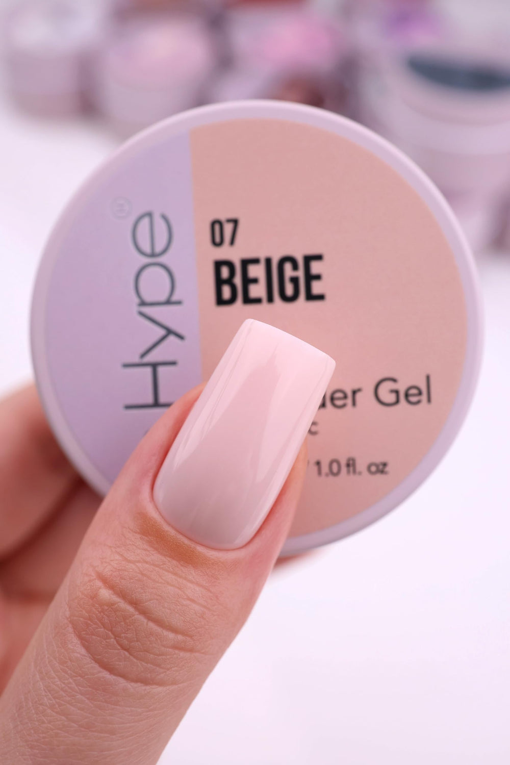 IN.HYPE builder gel nail sculpting setup for extensions and shaping.