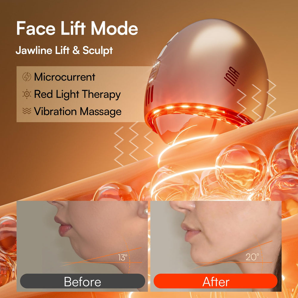 INIA cryo-depuff mode cools and reduces under-eye puffiness