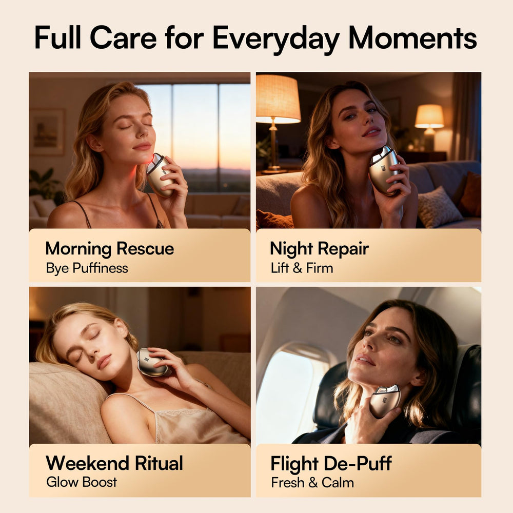 INIA home spa device for facial and neck care on the go