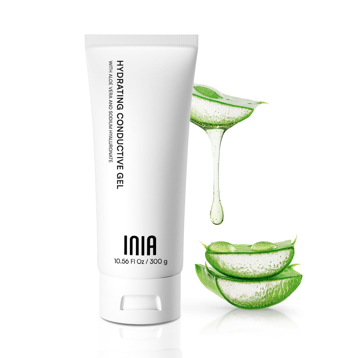 INIA gel conductor microcorriente frasco para piel suave y cómoda.