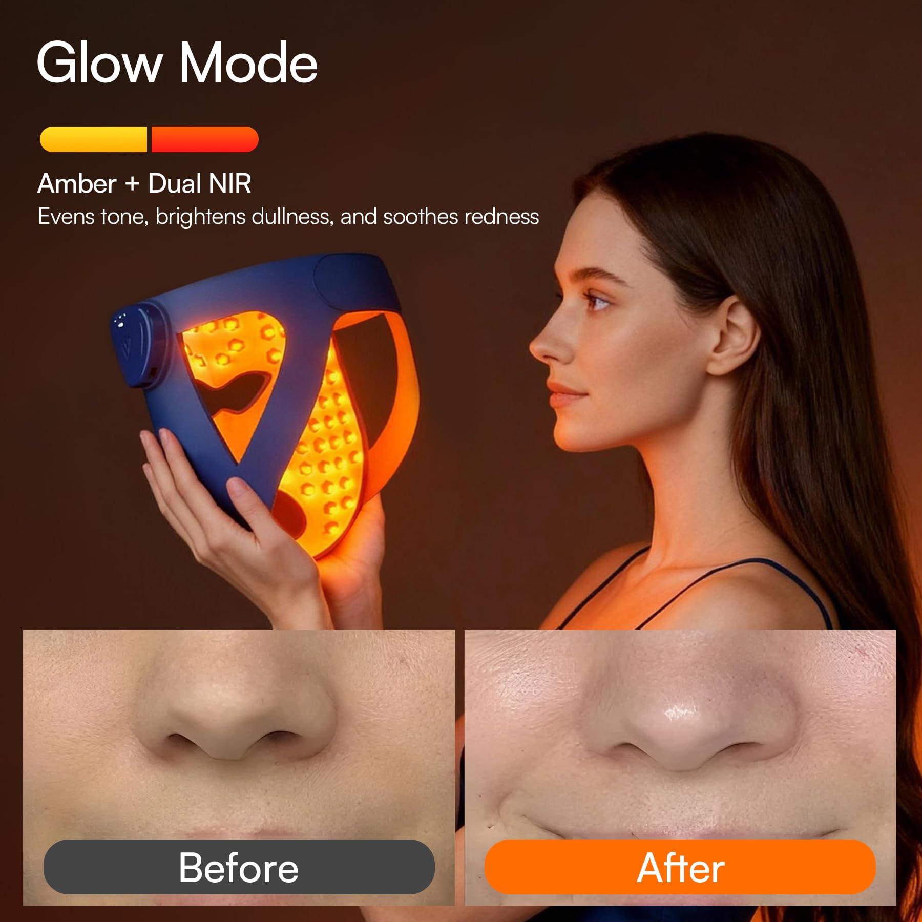 INIA Glow 4D mask cordless rechargeable design for freedom during skincare.