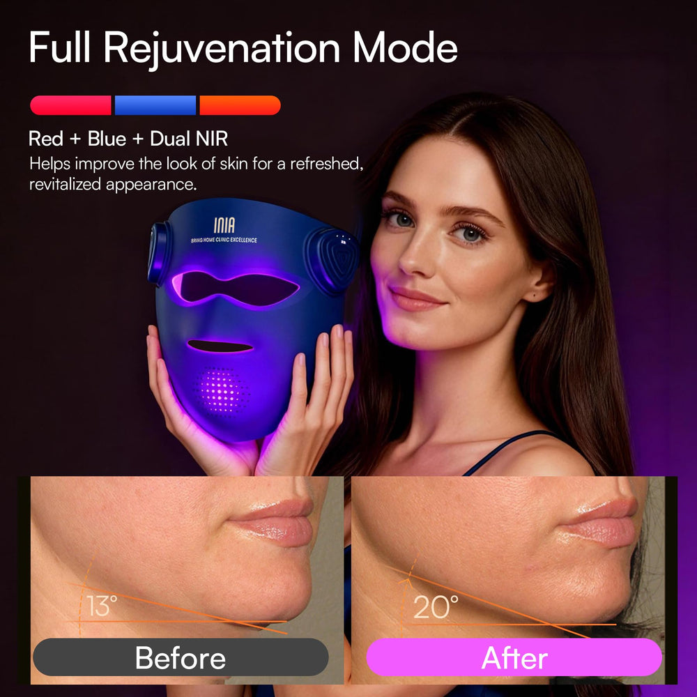 INIA Glow 4D mask travel case for on-the-go skincare.