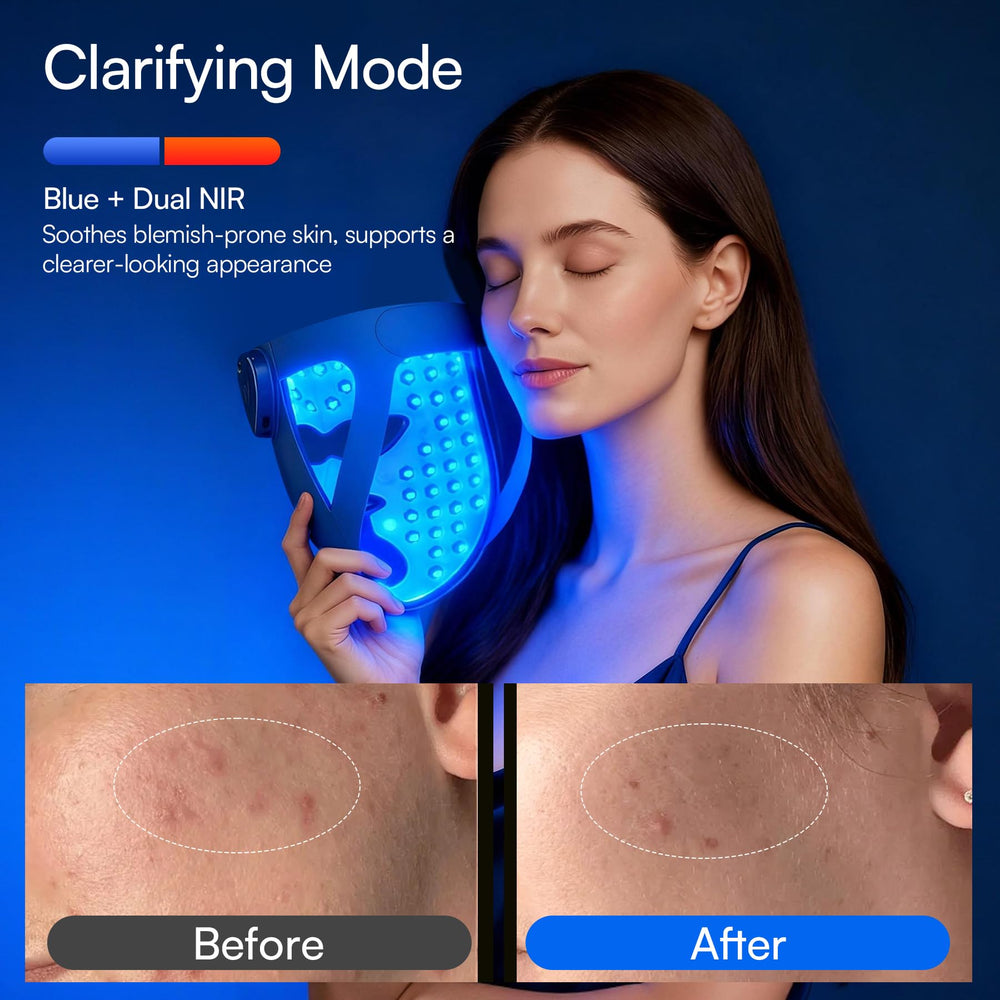 INIA Glow 4D mask under-eye cooling pad offers soothing comfort during sessions.