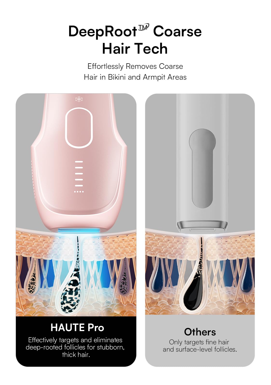 INIA HAUTE Pro ice-cooling tech keeps skin comfortable during treatment.