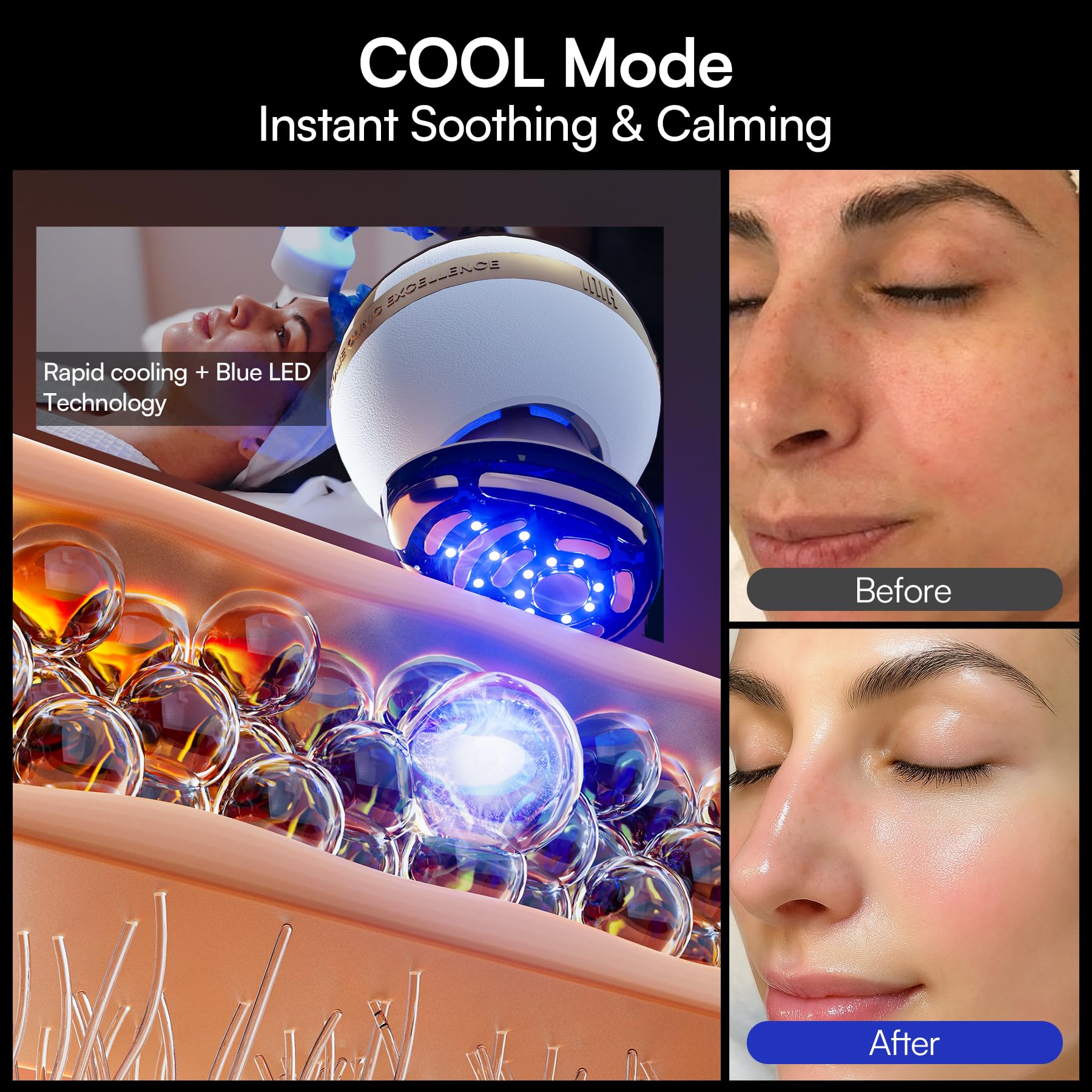 INIA SPHERA at-home glow care in a sleek tool