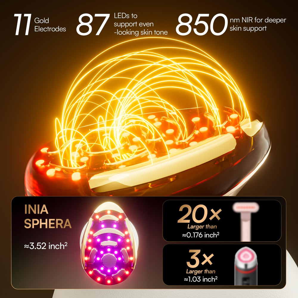 INIA SPHERA red LED light module for radiant skin at home
