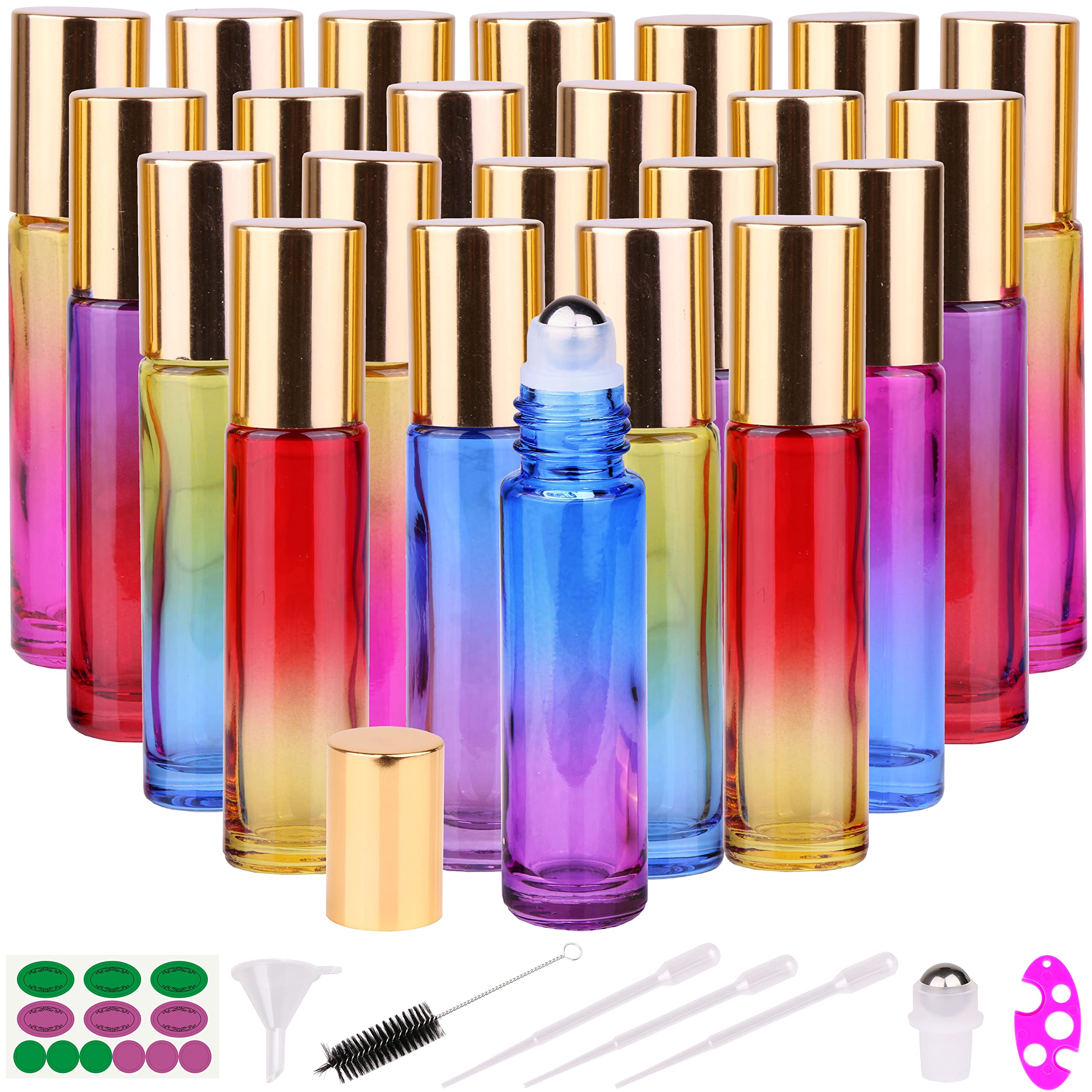 Inice gradient glass roller bottle 10ml for on-the-go oils