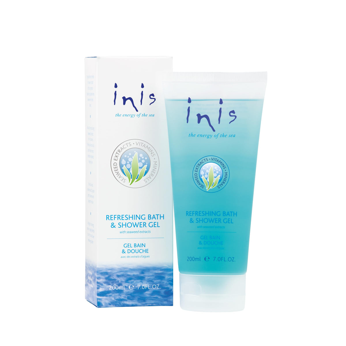 Inis the Energy of the Sea bottle with sulfate-free formula for daily cleansing.