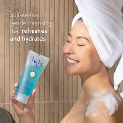 Inis energy of the Sea gel being poured for a spa-like wash.