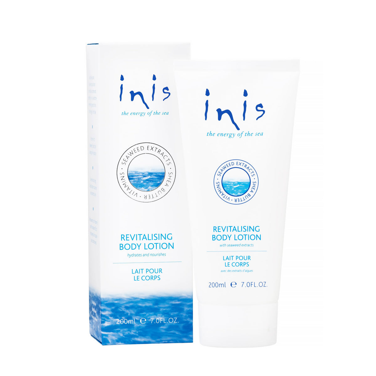 Inis Energy of the Sea lotion bottle delivers refreshing hydration.