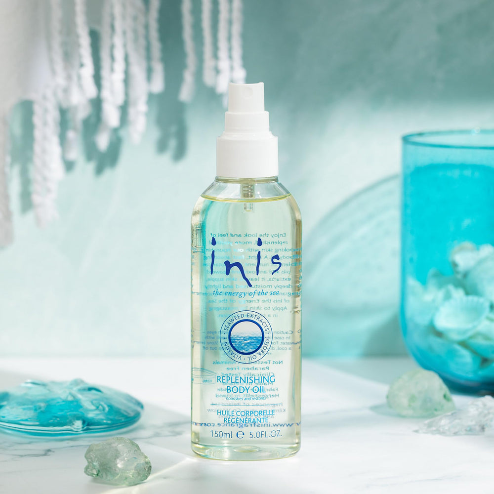 Inis the Energy of the Sea spray dispense demonstrates quick absorption for busy mornings.