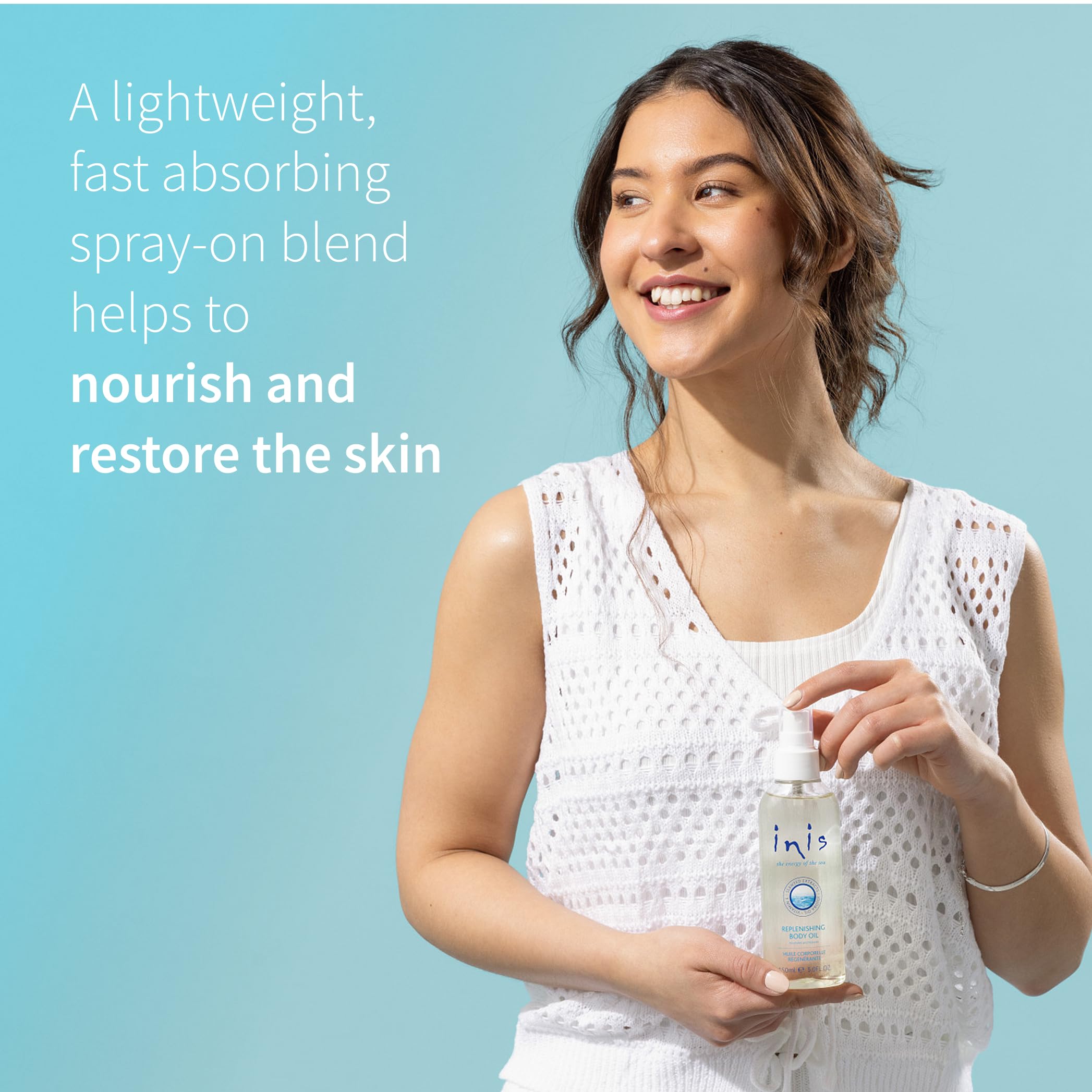 Inis the Energy of the Sea vitamin E supports skin conditioning.