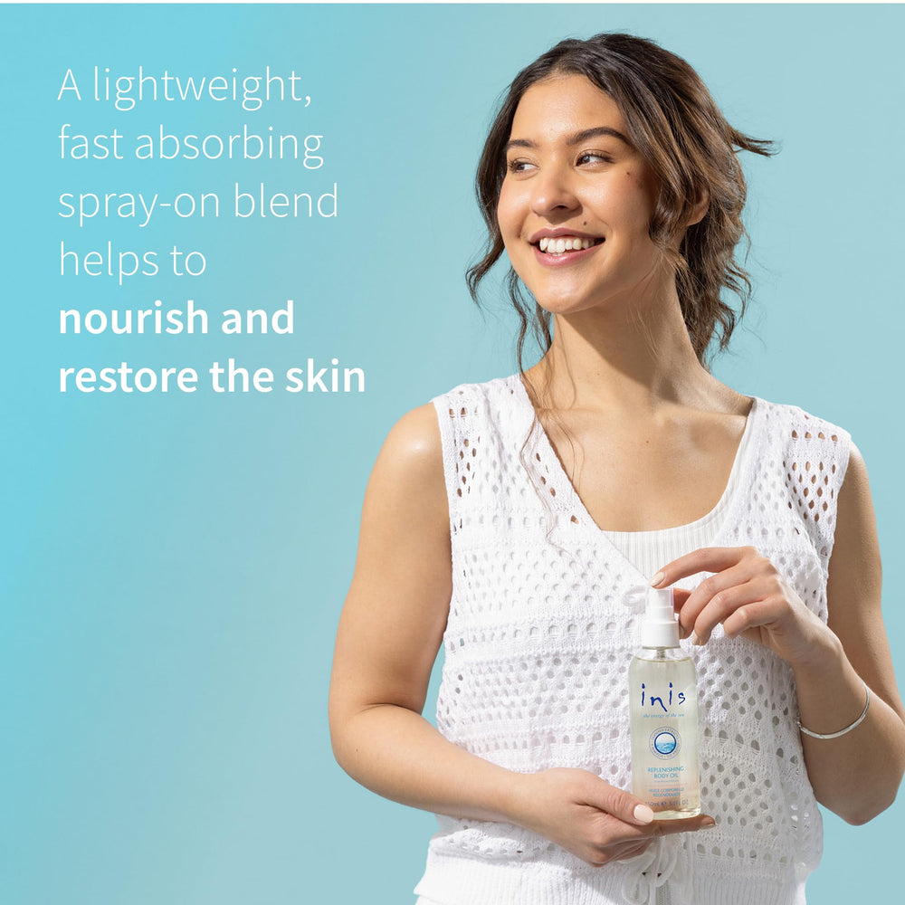 Inis the Energy of the Sea vitamin E supports skin conditioning.
