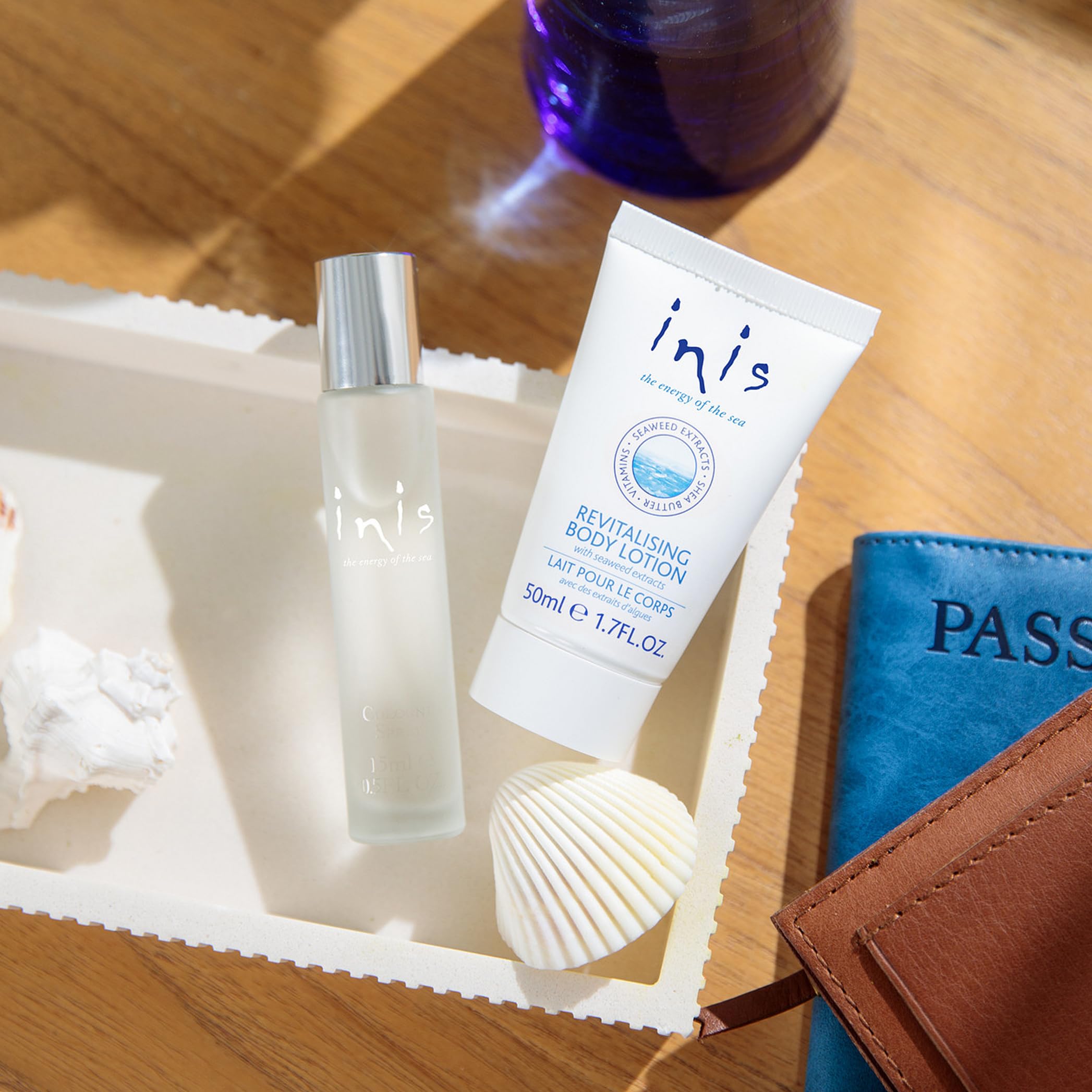 Inis sampler set packaging for unisex fragrance testing and travel