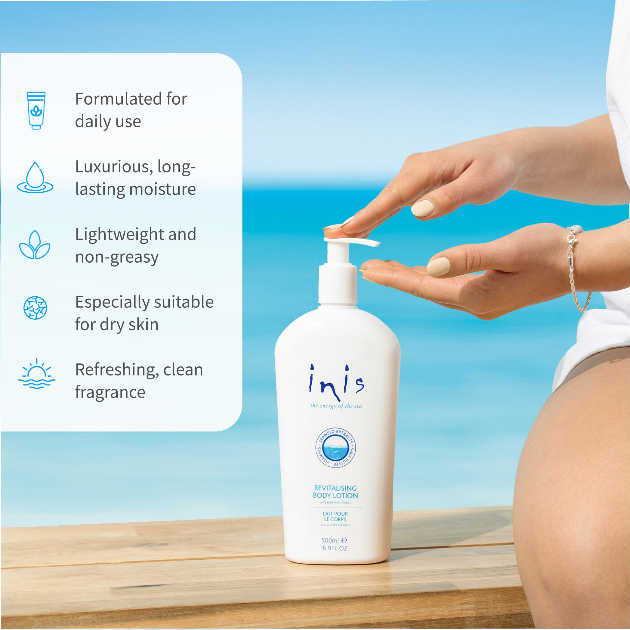 Inis Vitamin E and Pro-Vitamin B5 label highlighting conditioning