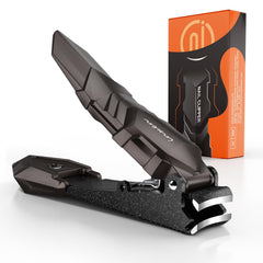 INXEN nail clippers with catcher for men, splash-free trimming.