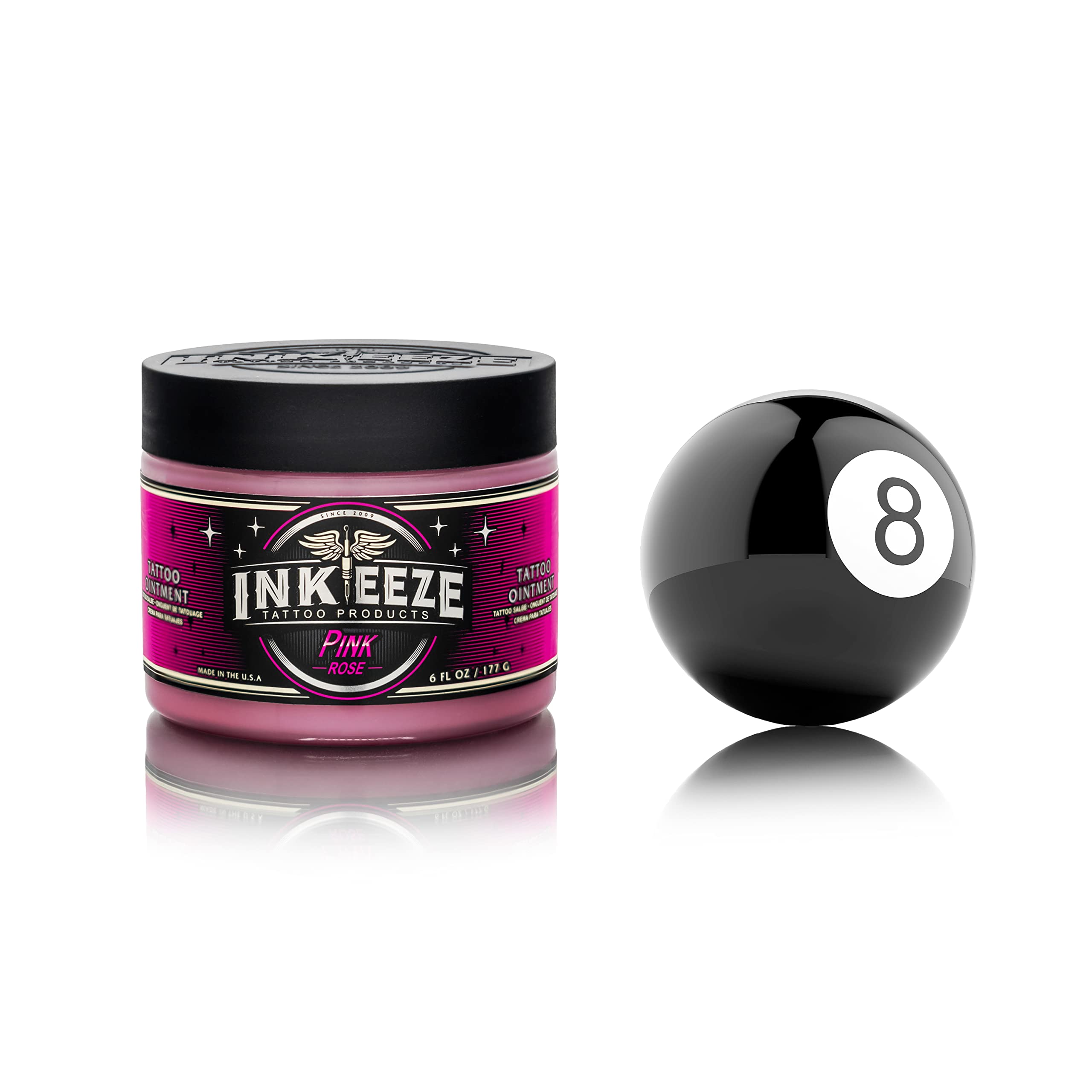 Cruelty-free label on INK-EEZE Pink Tattoo Ointment packaging