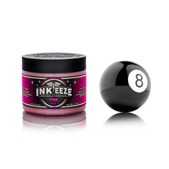 Cruelty-free label on INK-EEZE Pink Tattoo Ointment packaging