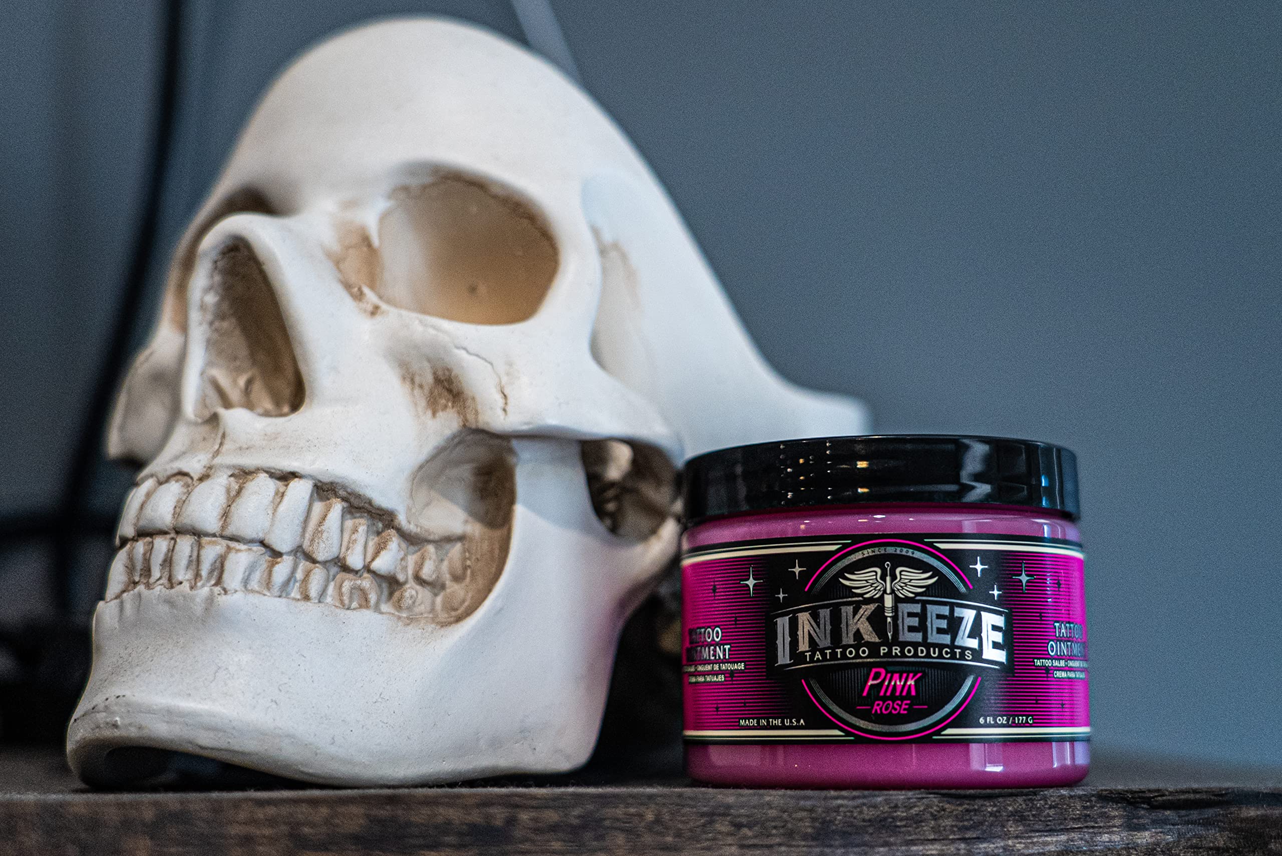 Made in USA INK-EEZE Pink Tattoo Ointment product shot