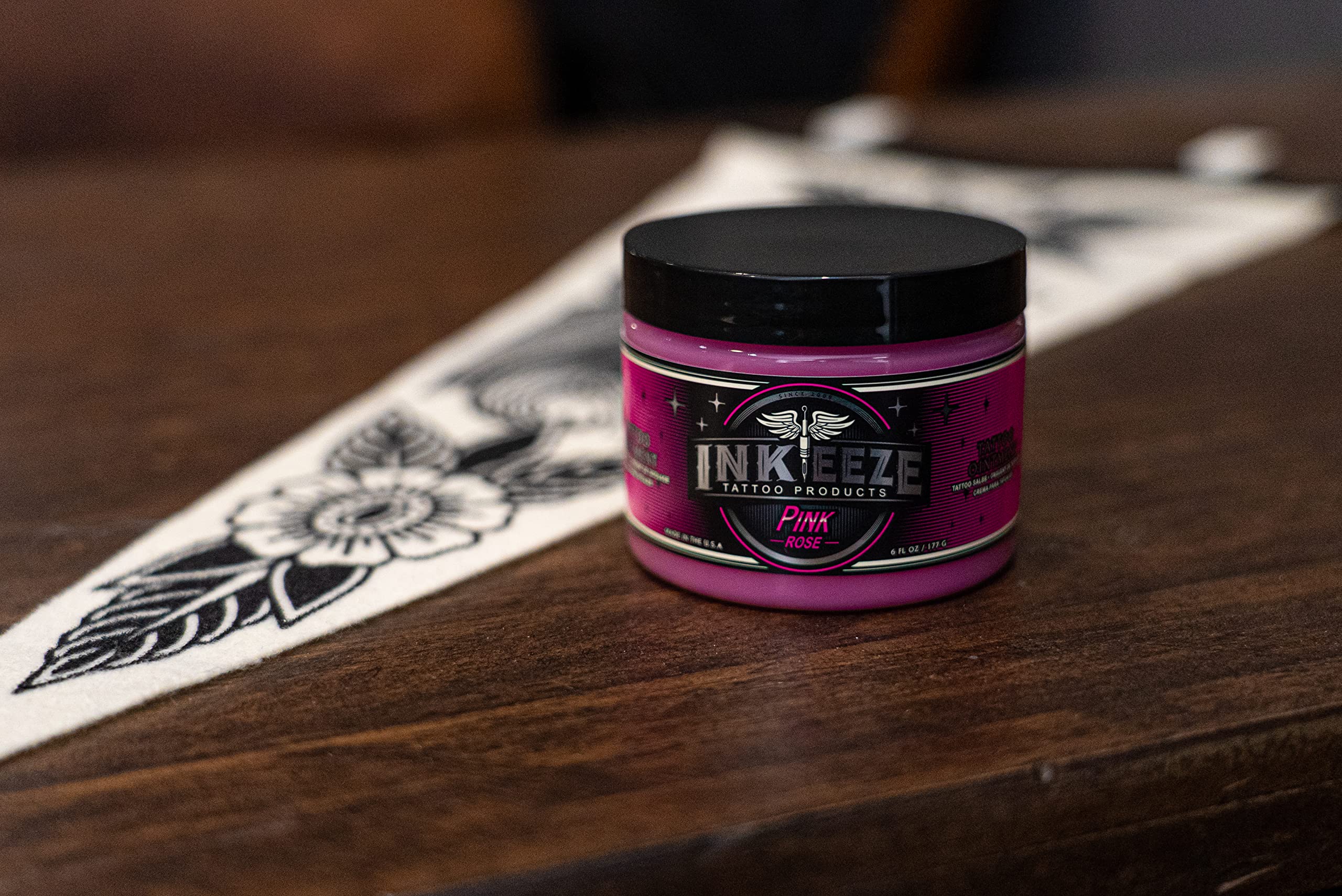 Close look at natural ingredients in INK-EEZE Pink Tattoo Ointment