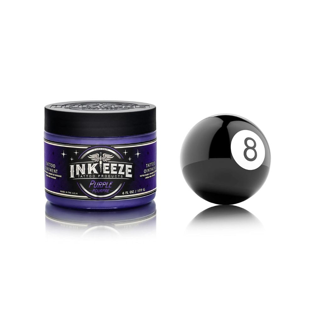 INK-EEZE Purple Tattoo Ointment cruelty-free formula supports skin care without animal testing.