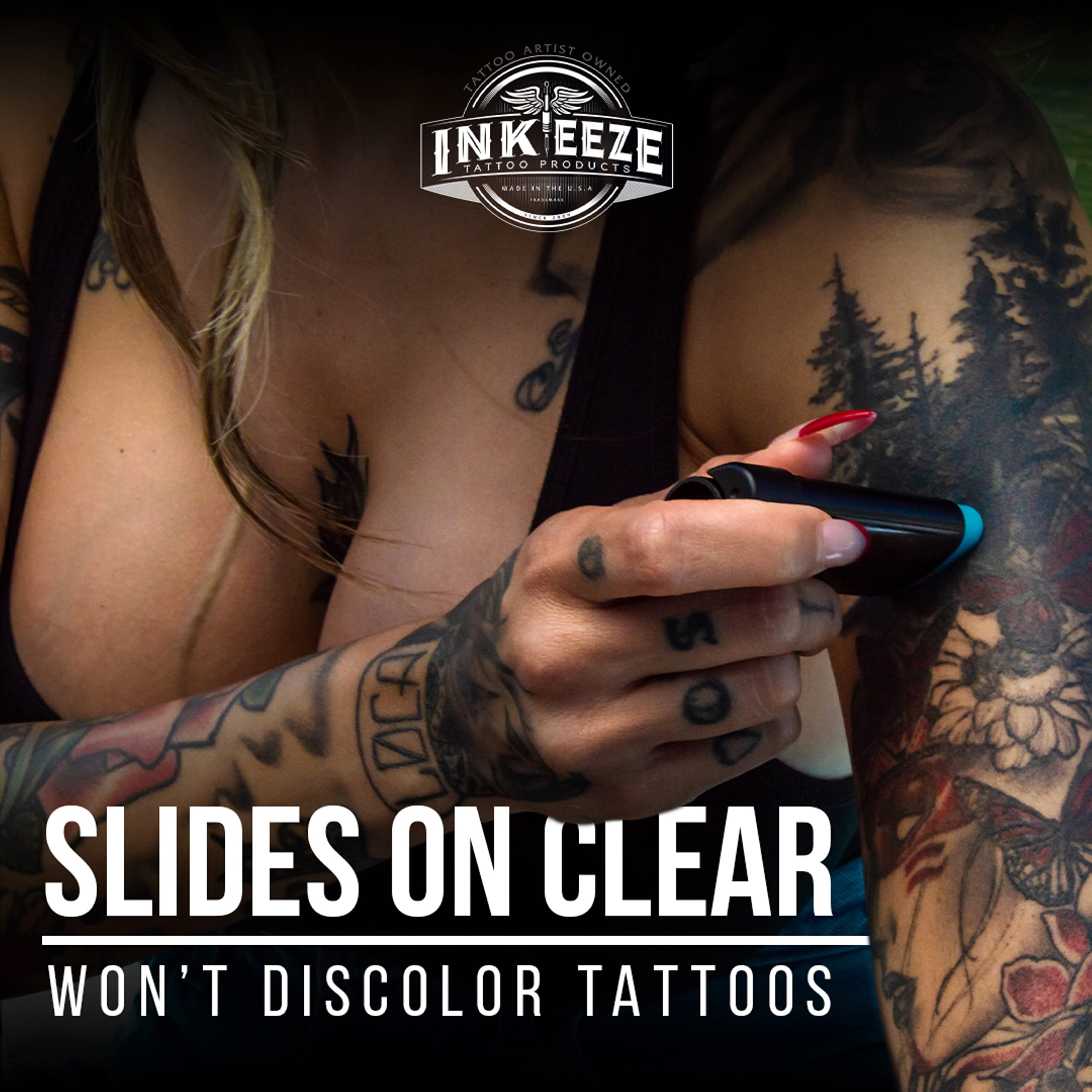 Fabricado en Estados Unidos para apoyar la industria del tatuaje.