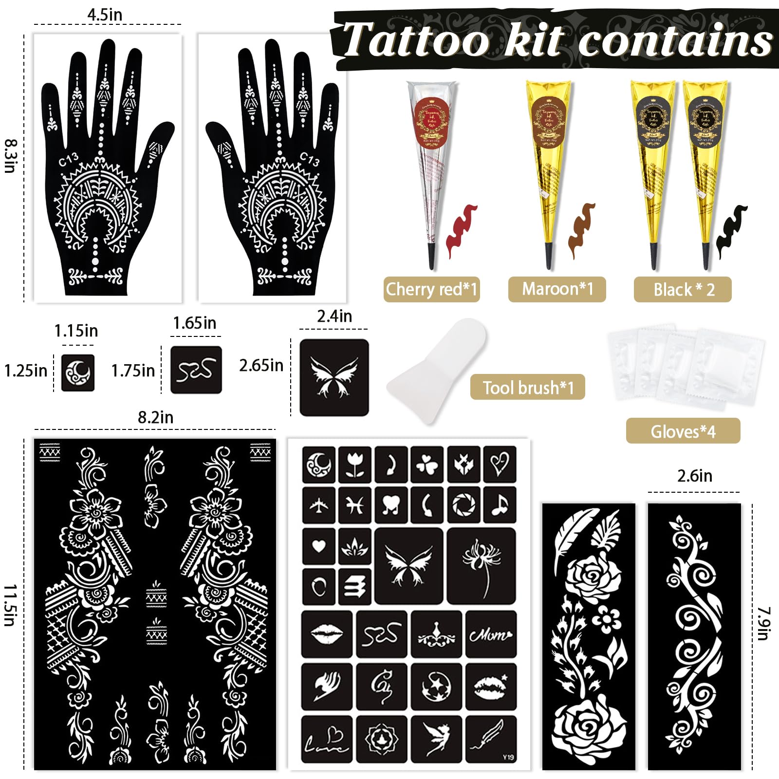 inkforge plantillas tatuajes temporales 34 diseños para estilo personalizado.
