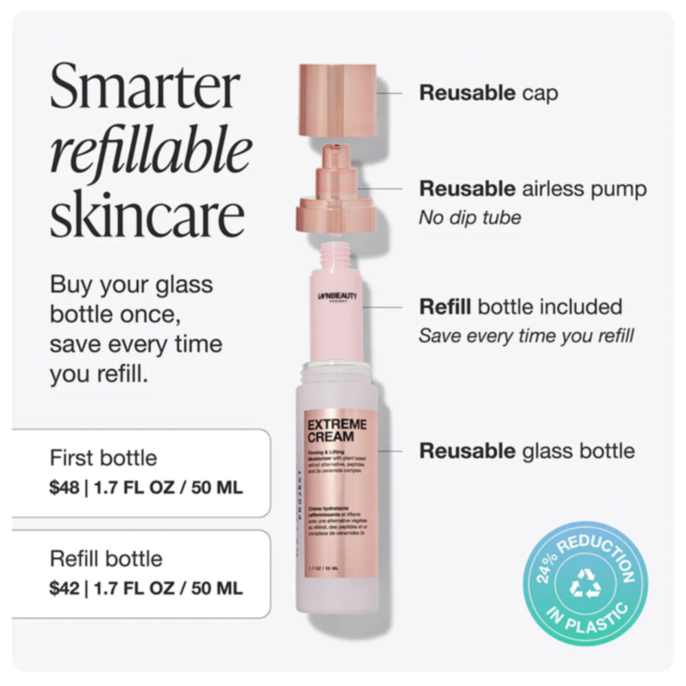 Innbeauty Project Extreme Cream bottle ready for quick swap-in and ongoing hydration