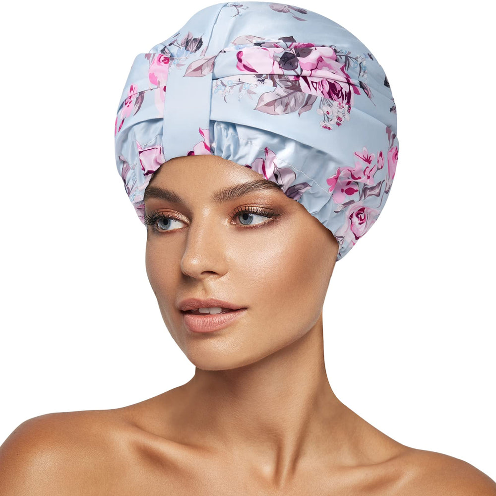 Gorro de ducha INNELO de doble capa mantiene el cabello seco durante la ducha