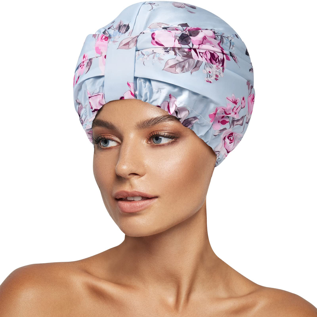 Gorro de ducha INNELO de doble capa mantiene el cabello seco durante la ducha