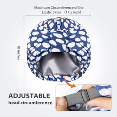 INNELO gorro ducha lujo azul correa ajustable: ajuste cómodo para diferentes cabezas