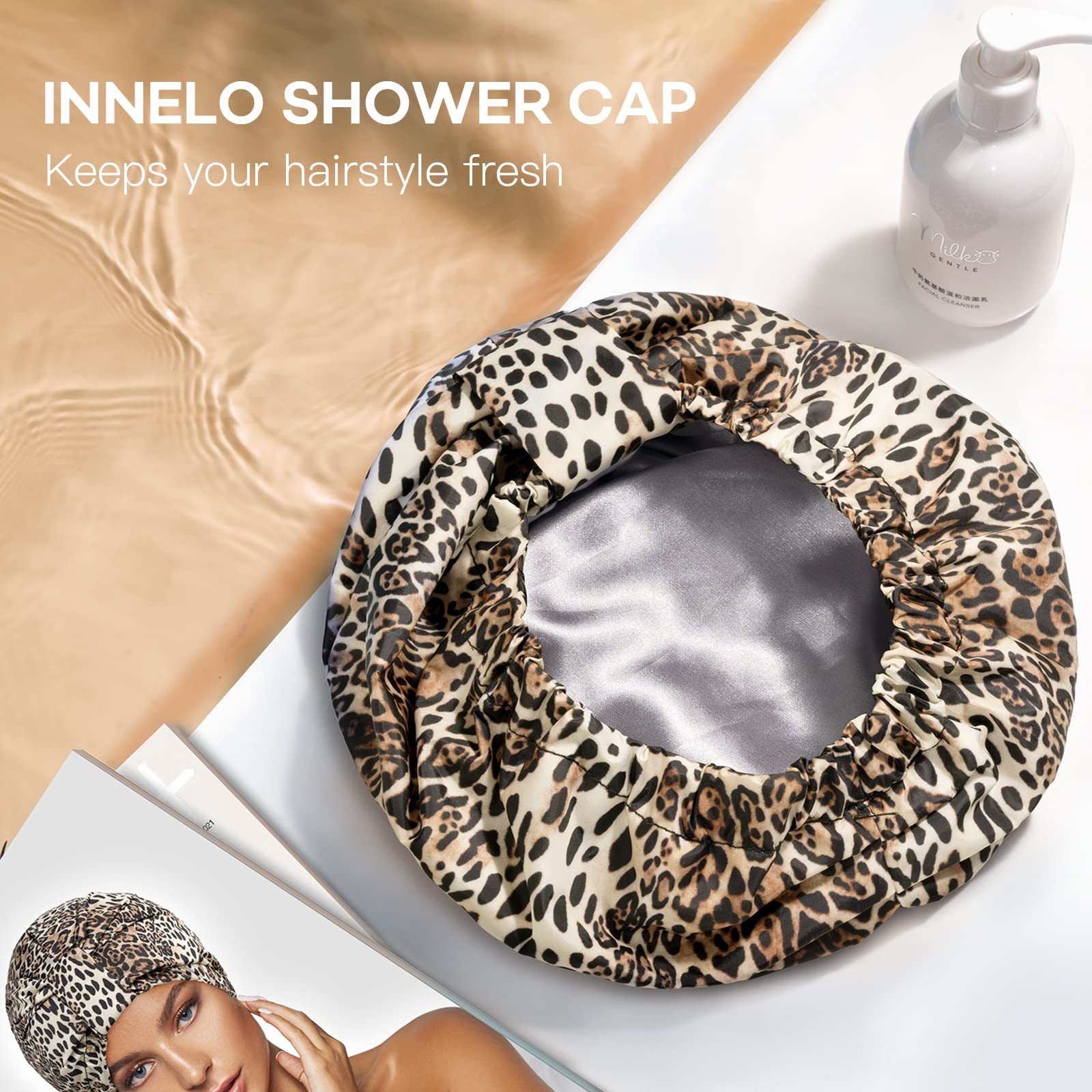 INNELE capucha de ducha multiusos para maquillaje y SPA