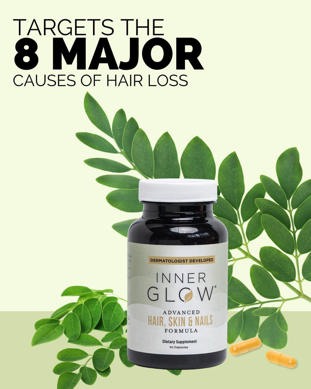 Inner Glow 21-nutrient multivitamin with essential vitamins and minerals.