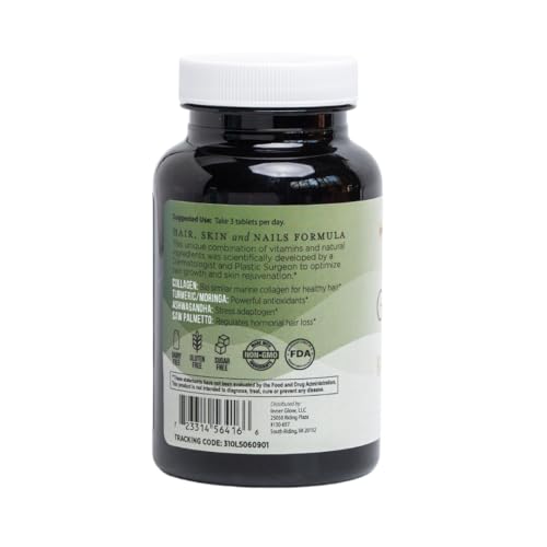 Inner Glow capsules closeup highlighting collagen and biotin for beauty.