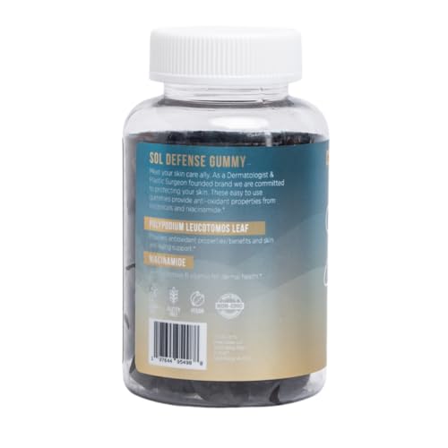 Inner Glow Sol Defense Passion Fruit gummies ready for a skin-support routine.