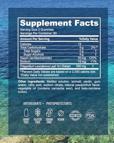Inner Glow Sol Defense Niacinamide supports even skin tone in a convenient gummy.
