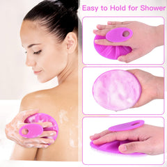 INNERNEED cepillo cuerpo silicona mango ergonómico para uso cómodo en la ducha.