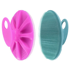 INNERNEED cepillo corporal de silicona morada para exfoliar suavemente la piel.