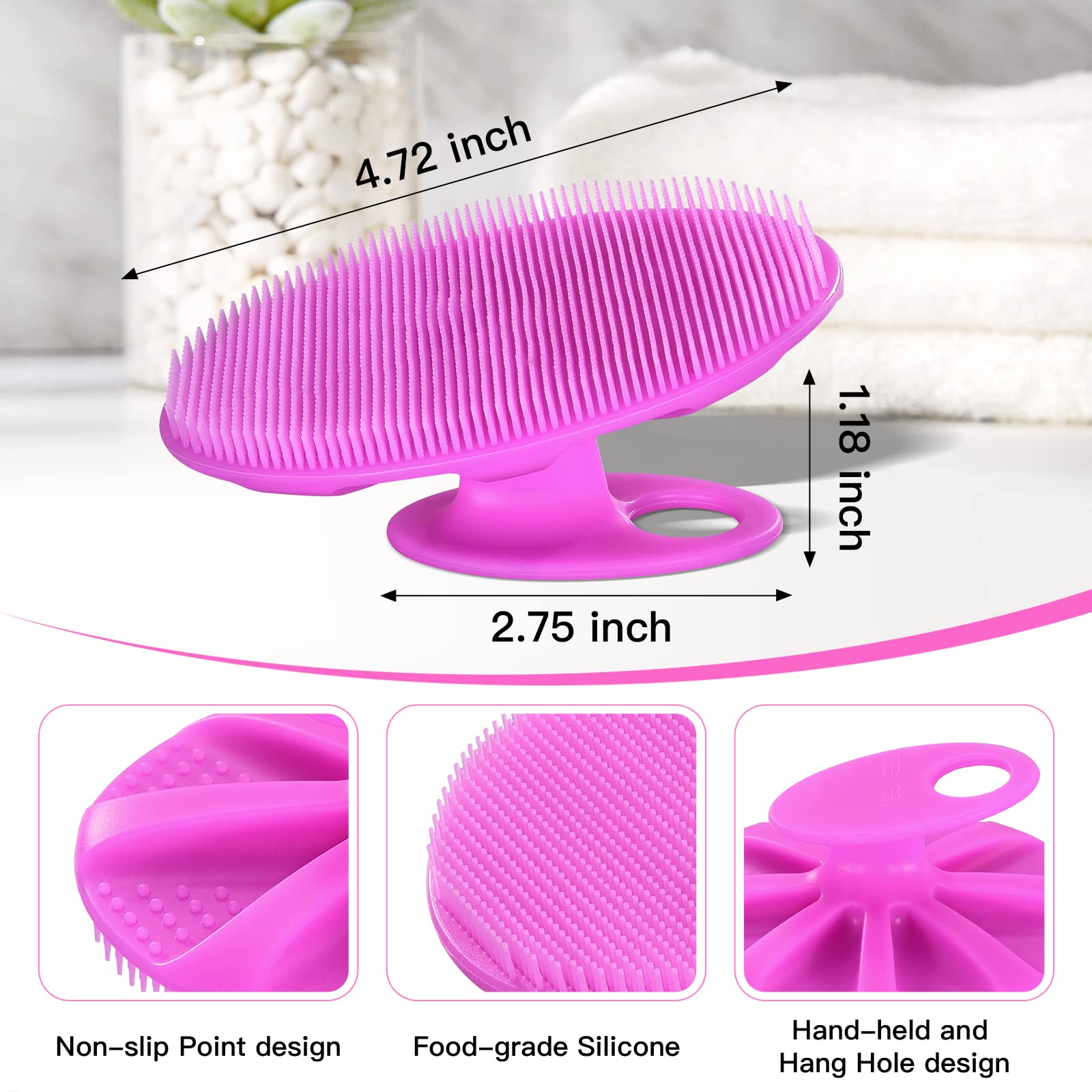 INNERNEED cepillo silicona verde oscuro para higiene superior y secado rápido.