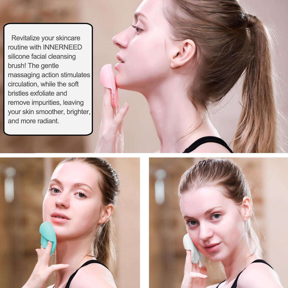 INNERNEED dense bristles target pores and remove oil.