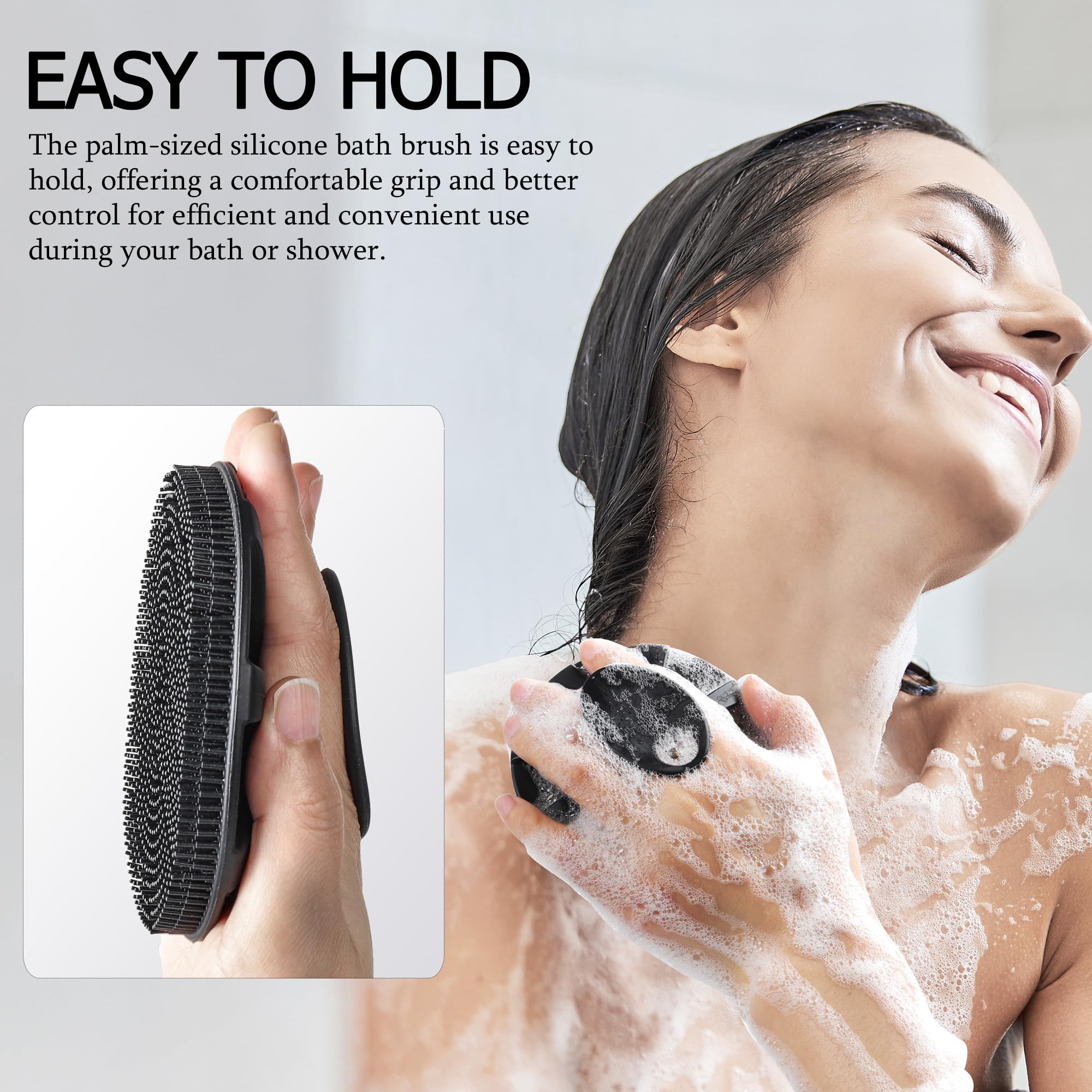 INNERNEED flexible silicone bristles provide deep-clean and gentle exfoliation.