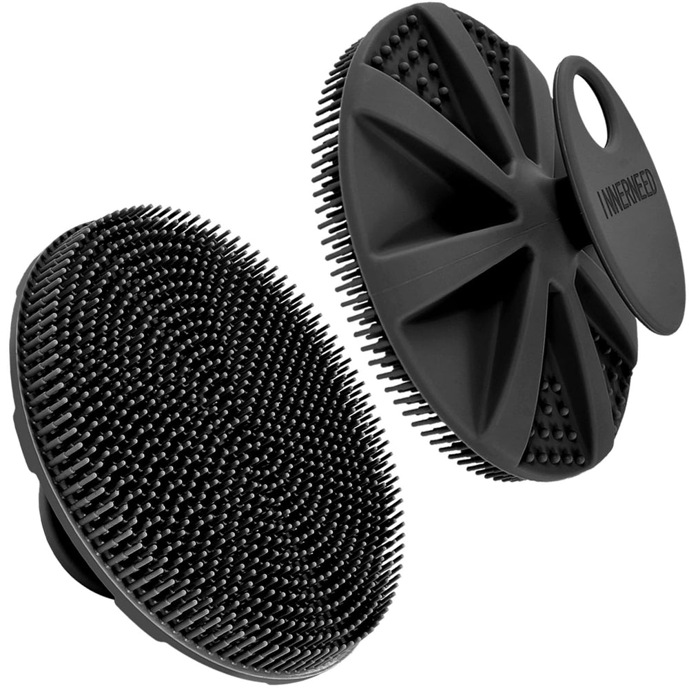 INNERNEED food-grade soft silicone body scrubber handheld for hygienic cleansing.