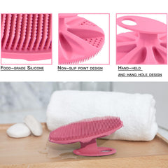 INNERNEED brush features a hand-clip handle for secure grip in shower