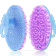 Innerneed Magnetic Silicone Body Scrubber in purple for daily cleansing and refreshed skin.