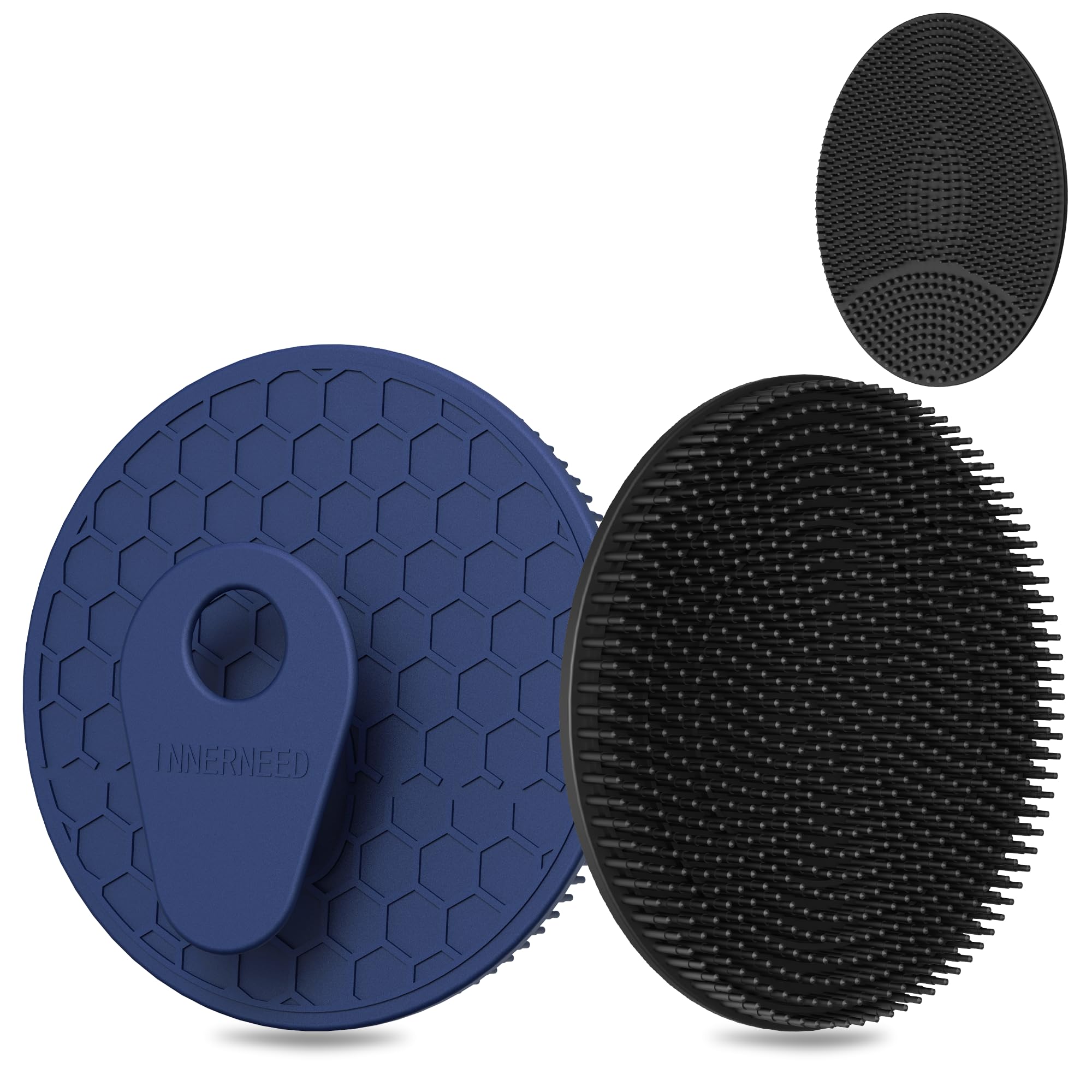 INNERNEED cepillo de silicona con cerdas densas para exfoliar suavemente