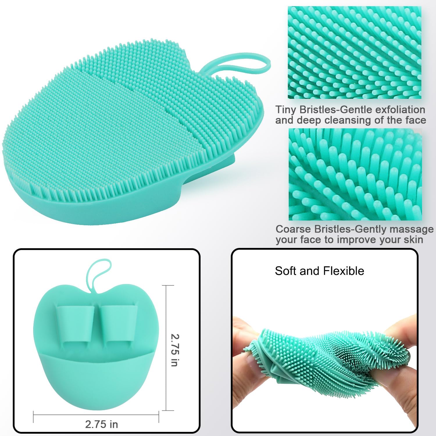 INNERNEED silicone face cleansing pads for gentle, thorough cleansing.