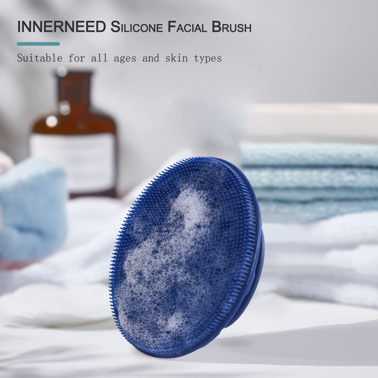 INNERNEED silicone face brush pack-2 designed for shared use or travel.
